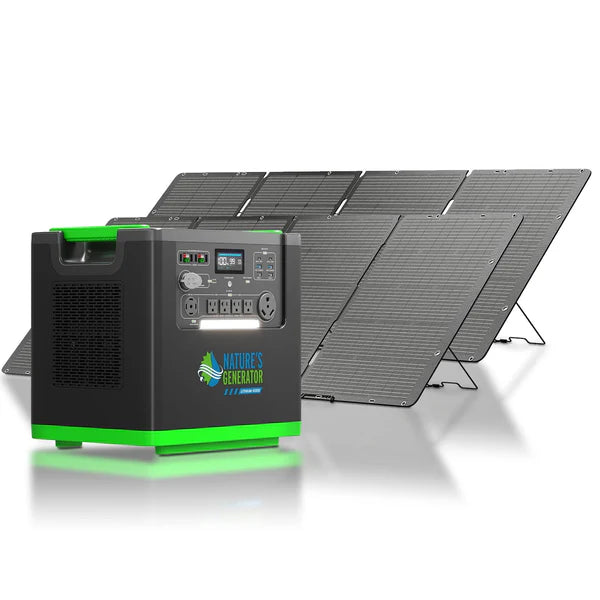 Natures Generator Lithium 6000 Solar Generator With Solar Panels