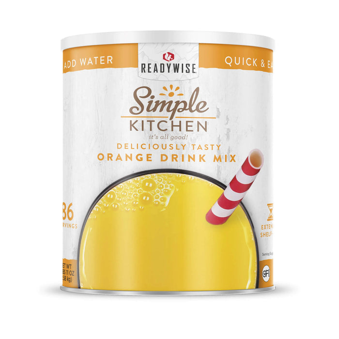 ReadyWise Simple Kitchen Orange Drink Mix 86 Serving Can