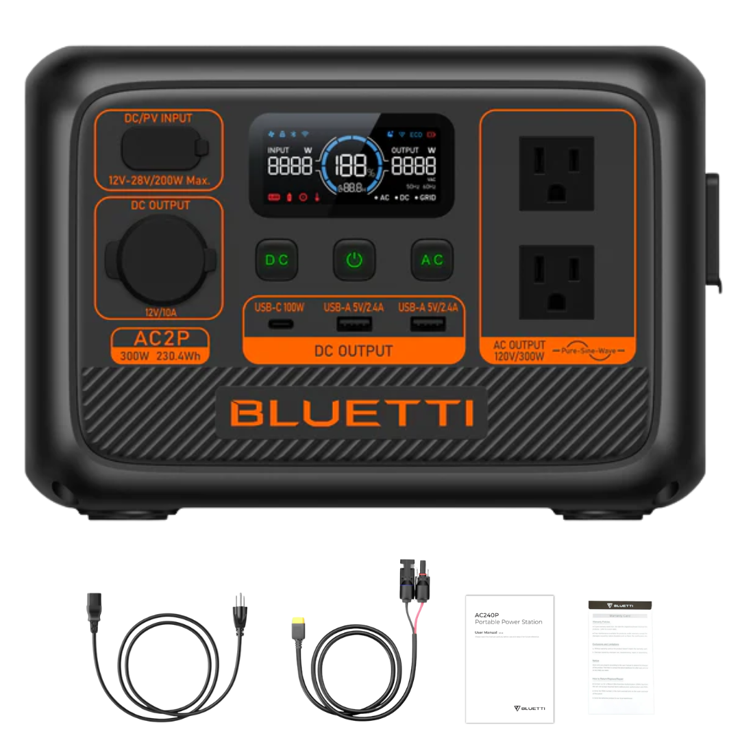 BLUETTI AC2P Solar Generator & Kits