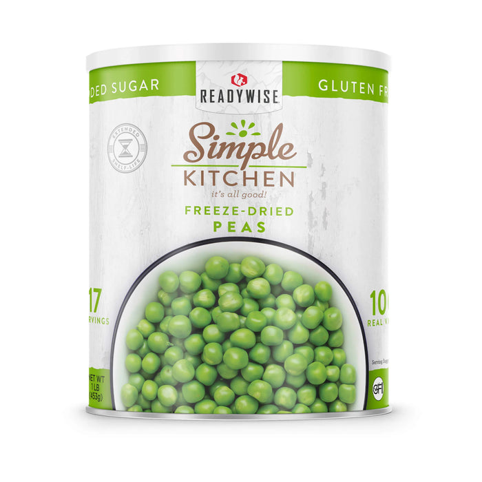 ReadyWise Simple Kitchen Freeze Dried Peas 17 Serving Can