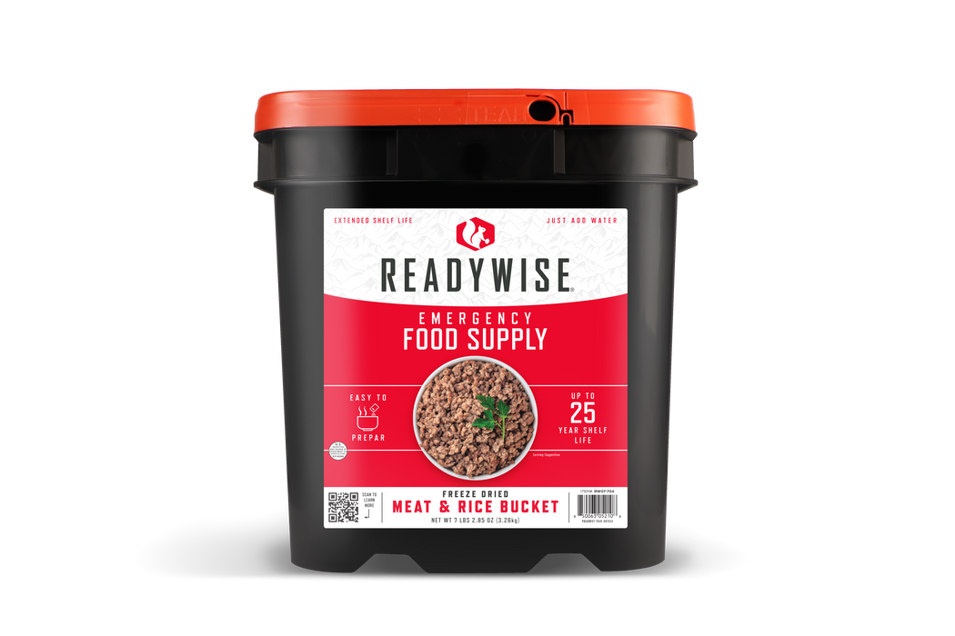 ReadyWise Freeze Dried Meat & Rice Survival Bucket