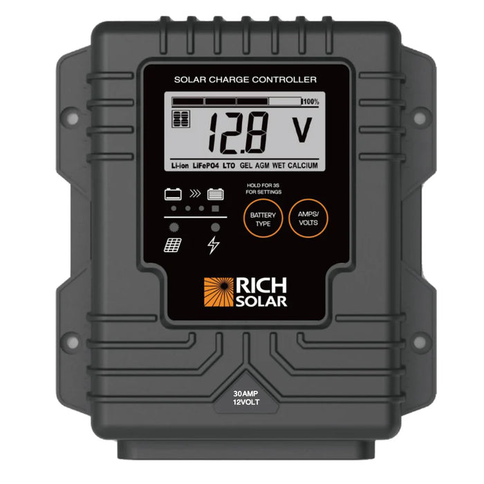 Rich Solar 30 Amp PWM Waterproof Solar Charge Controller