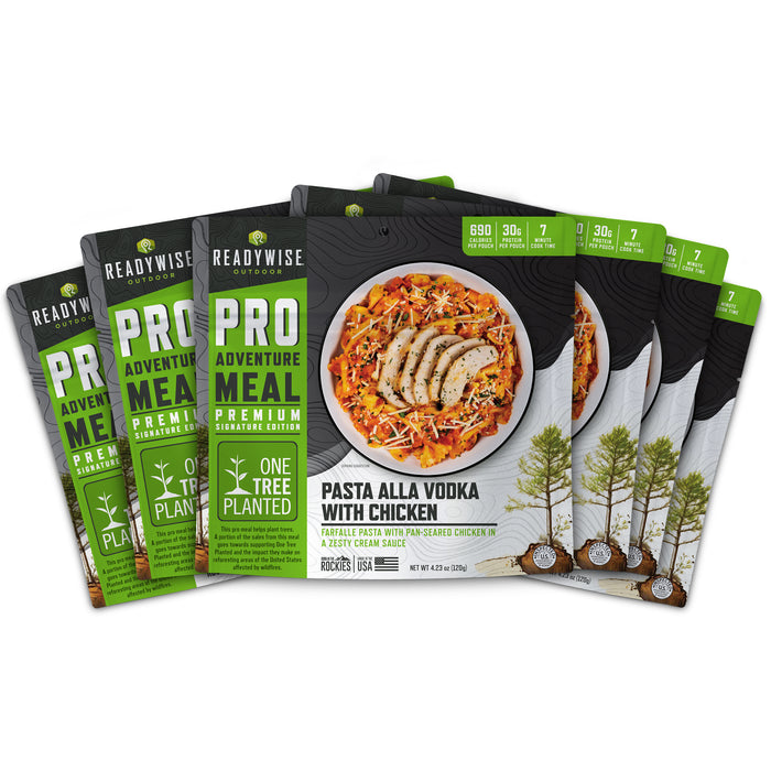 ReadyWise 6-Pack Pro Adventure Meal Farfalle alla Vodka with Chicken