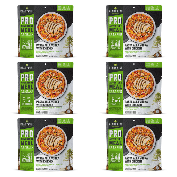 ReadyWise 6-Pack Pro Adventure Meal Farfalle alla Vodka with Chicken