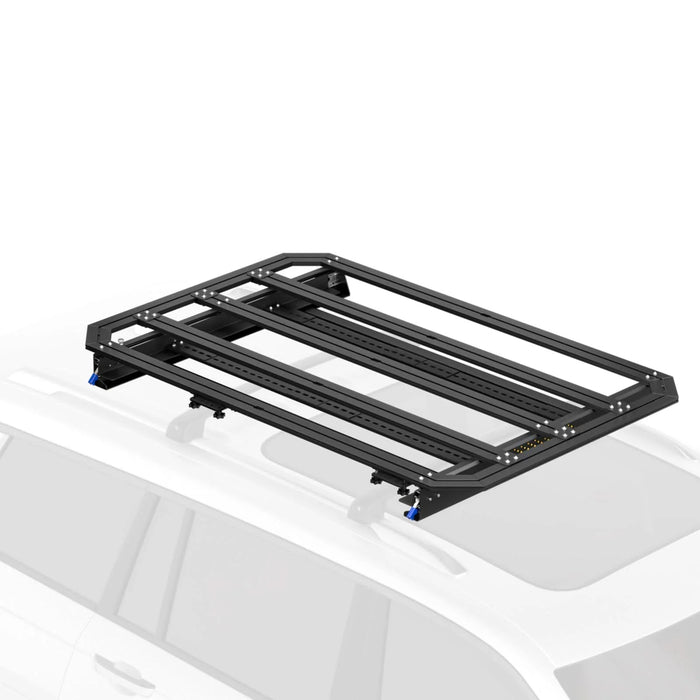 BougeRV Modular Roof Rack Platform With Slidable Solar Panel Bracket + 1 x 75W CIGS Solar Panel