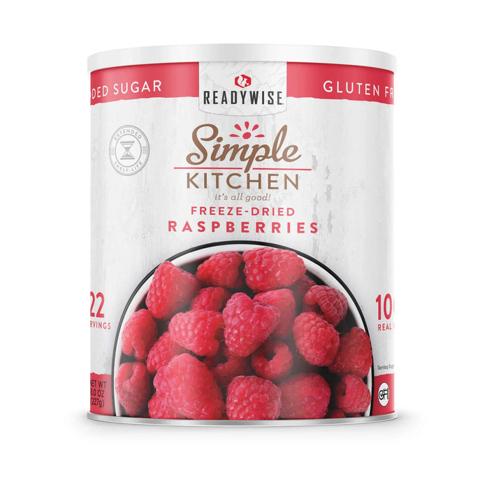 ReadyWise Simple Kitchen Freeze Dried Raspberries 22 Serving Can