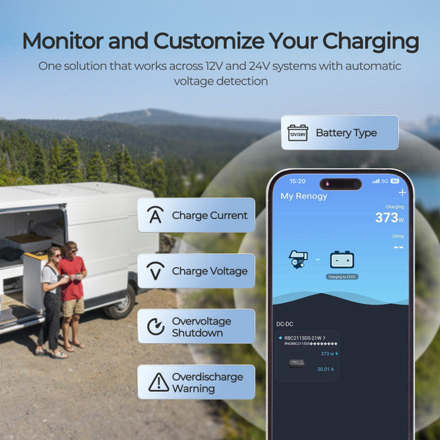 Renogy REGO 12V/24V 30A DC-DC Battery Charger