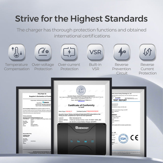 Renogy DCC50S 12V 50A DC-DC On-Board Battery Charger With MPPT + Renogy ONE Core