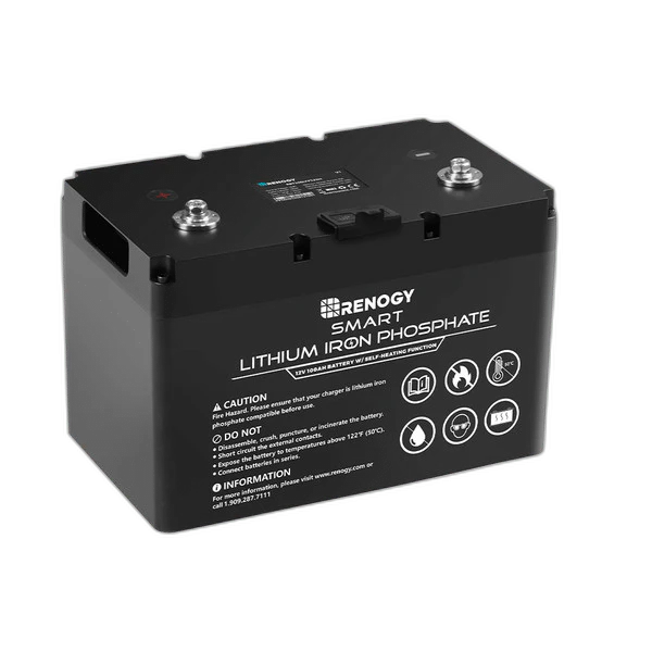 Renogy 12V 100Ah Smart Lithium Iron Phosphate Battery w/ Self-Heating Function