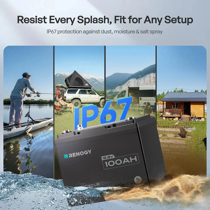 Renogy 12V 100Ah Trolling Motor Lithium Iron Phosphate Battery with Bluetooth - Off Grid Stores