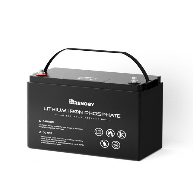 Renogy 24V 50Ah LiFePO4 Lithium Iron Phosphate Battery