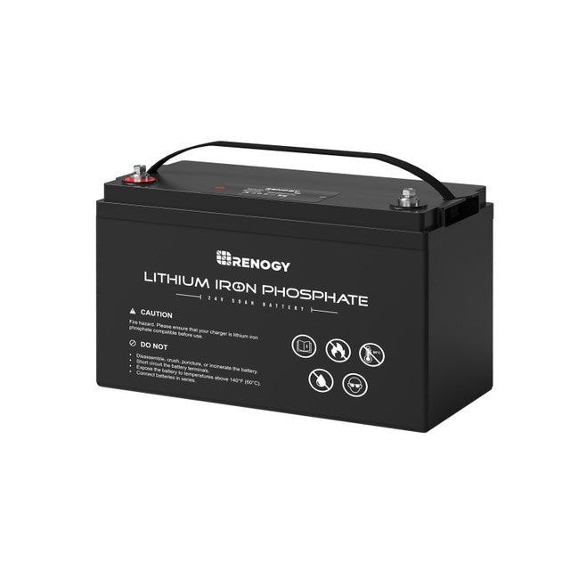 Renogy 24V 50Ah LiFePO4 Lithium Iron Phosphate Battery