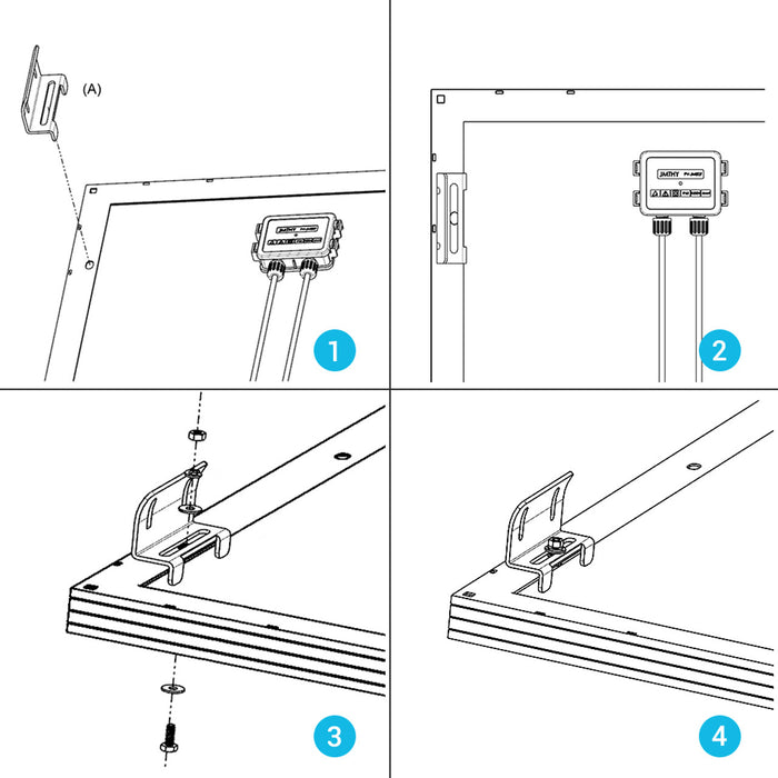 Renogy Solar Panel Mounting Curved Z Brackets