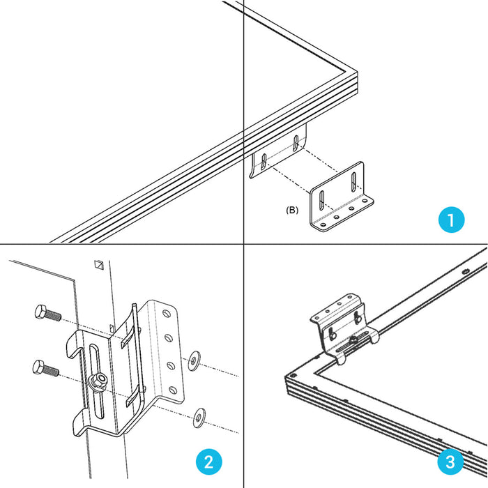 Renogy Solar Panel Mounting Curved Z Brackets