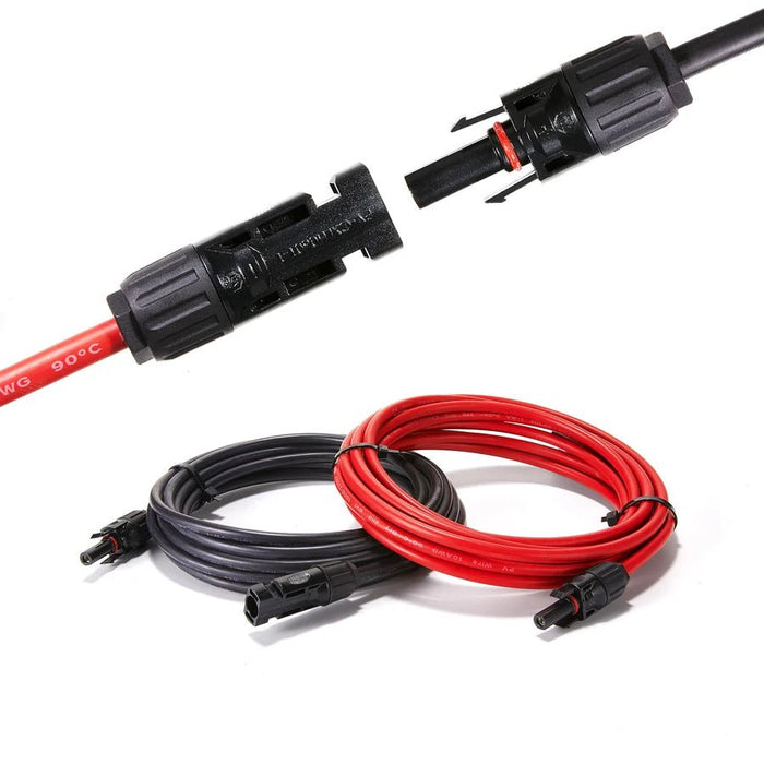 Rich Solar 10 Gauge (10AWG) 100 Feet Solar Panel Extension Cable Wire With Solar Connectors - Off Grid Stores