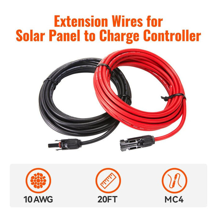 Rich Solar 10 Gauge 20 Feet Cable Connect Solar Panel To Charge Controller - Off Grid Stores