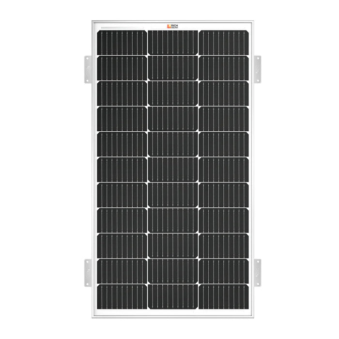 Rich Solar MEGA 100 12V 100W Solar Panel  With 3/4" Z Brackets