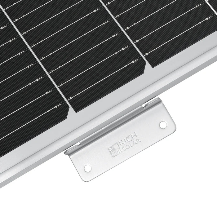 Rich Solar MEGA 100 12V 100W Solar Panel  With 3/4" Z Brackets