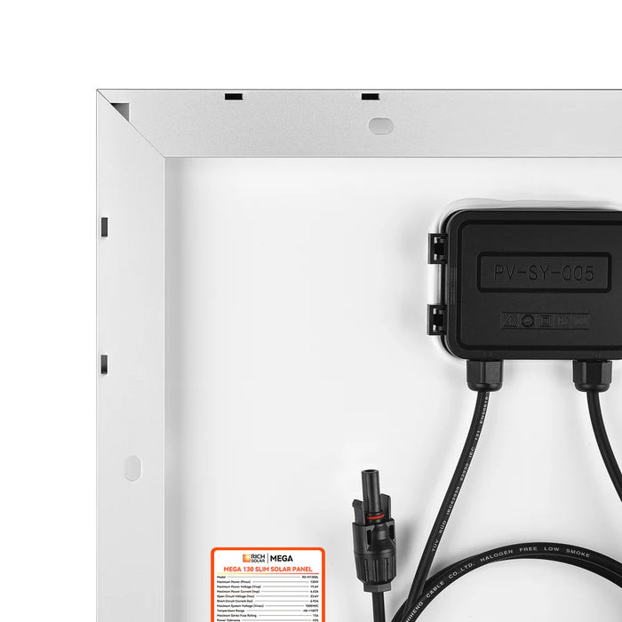 Rich Solar MEGA 130 Watt Slim Monocrystalline Solar Panel
