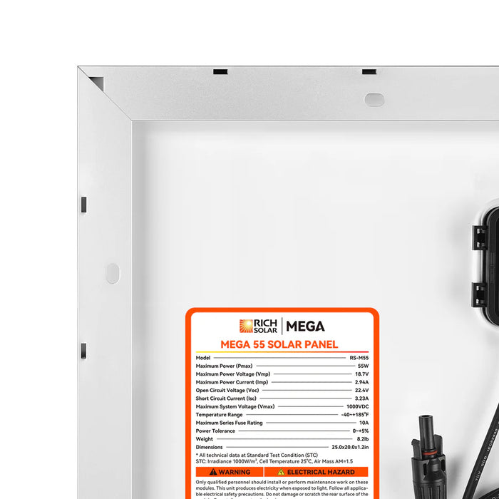 Rich Solar MEGA 55 55W Monocrystalline Solar Panel
