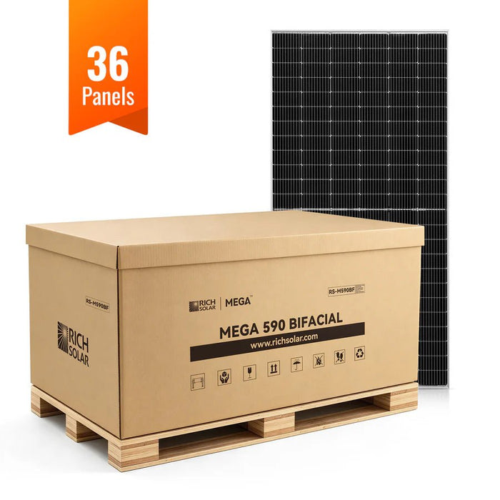 Rich Solar MEGA 590 Watt Bifacial Solar Panels - Off Grid Stores