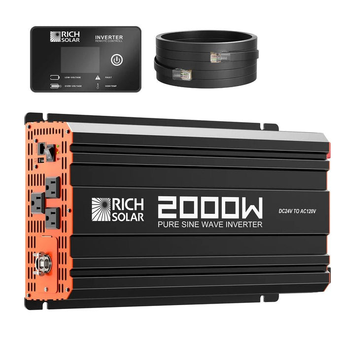 Rich Solar NOVA PURE MAX 2K 2000 Watt 24V Industrial Pure Sine Wave Inverter - Off Grid Stores