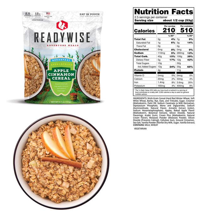 ReadyWise 6-Pack Case Appalachian Apple Cinnamon Cereal