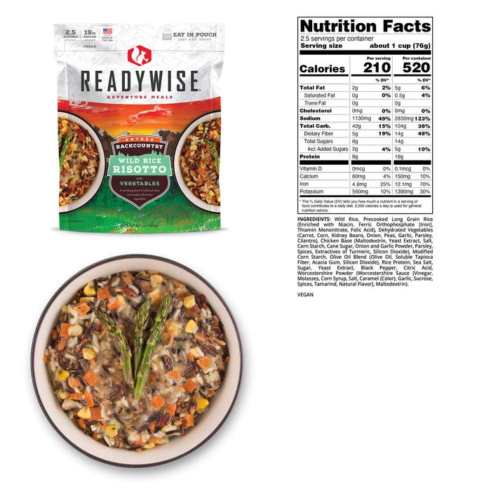 ReadyWise 6-Pack Case Backcountry Wild Rice Risotto with Vegetables