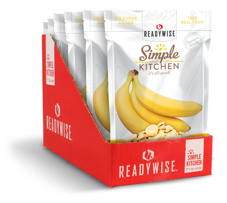 ReadyWise 6-Pack Simple Kitchen Freeze Dried Bananas