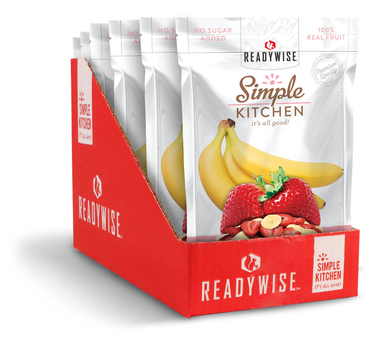 ReadyWise 6-Pack Simple Kitchen Freeze Dried Strawberries & Bananas