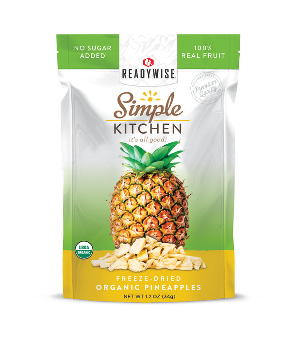 ReadyWise 6-Pack Simple Kitchen Organic Freeze Dried Pineapples