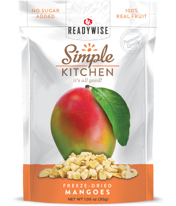 ReadyWise 6-Pack Simple Kitchen Freeze Dried Mangoes