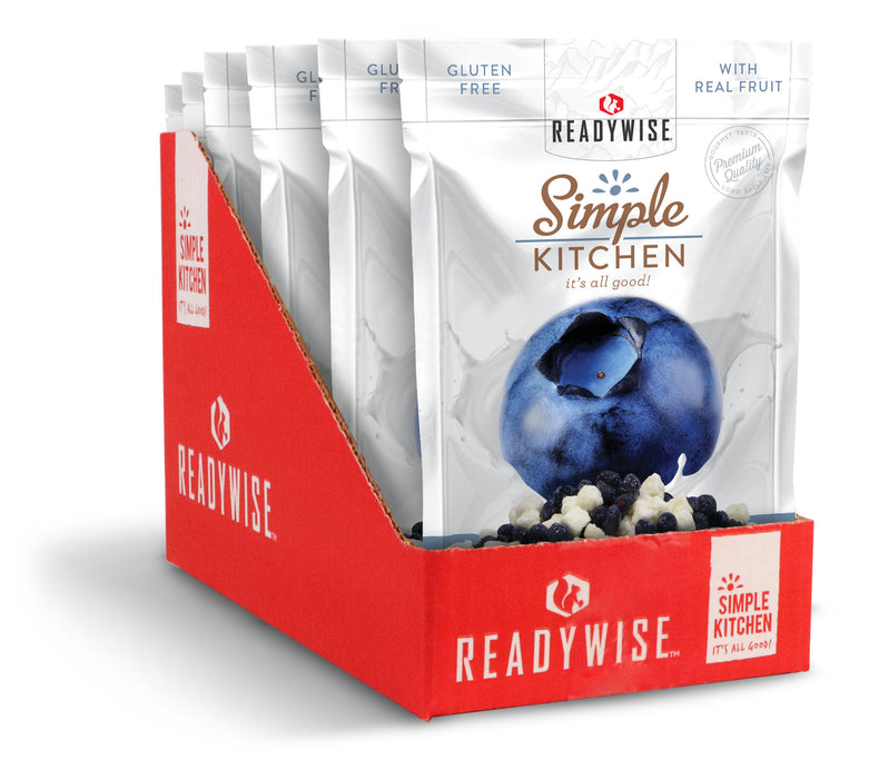 ReadyWise 6-Pack Simple Kitchen Freeze Dried Blueberries & Yogurt