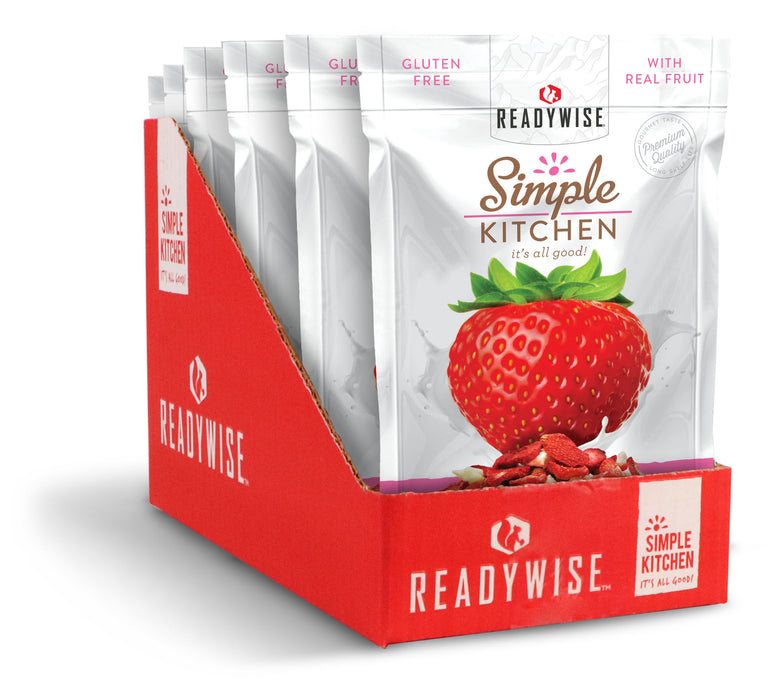 ReadyWise 6-Pack Simple Kitchen Freeze Dried Strawberries & Yogurt