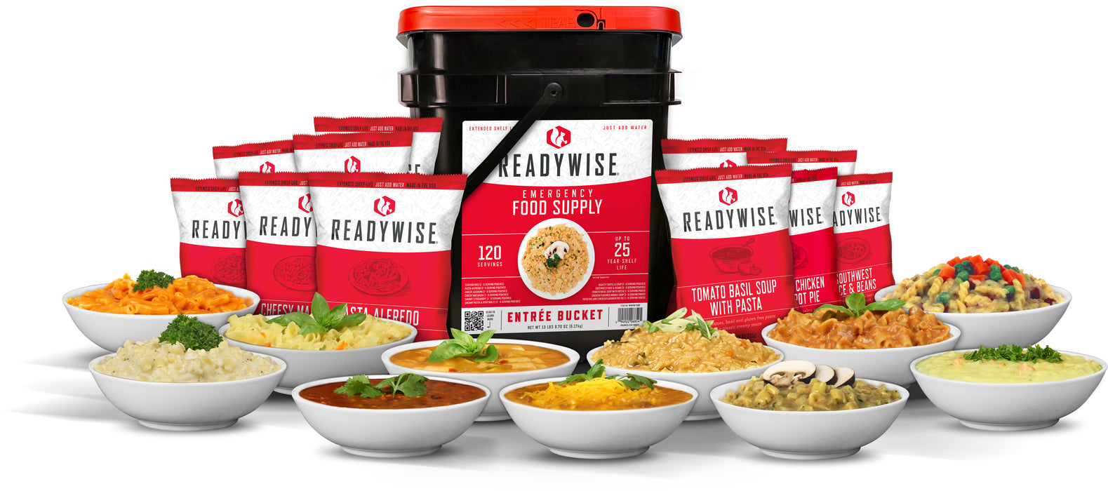 ReadyWise 120 Serving Entrée Only Grab and Go Bucket