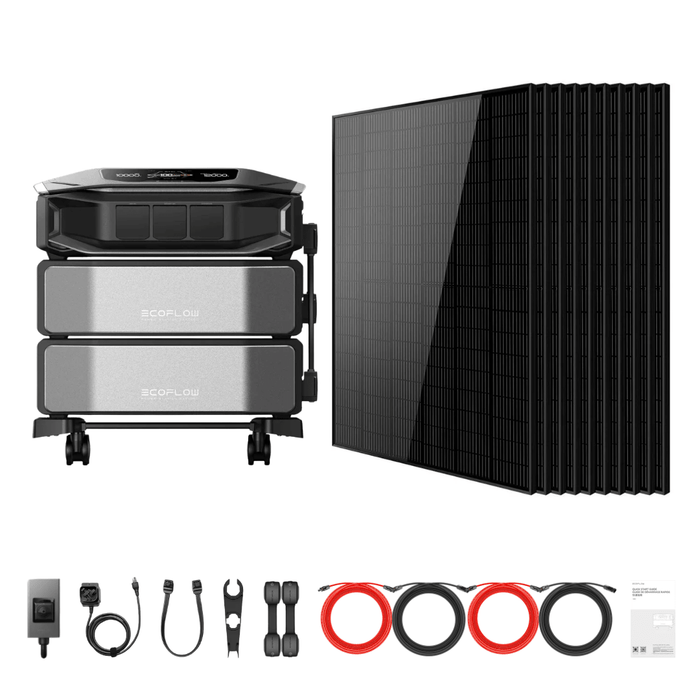 EcoFlow DELTA Pro Ultra X Inverter + Batteries + 415W Solar Panels - Off Grid Stores