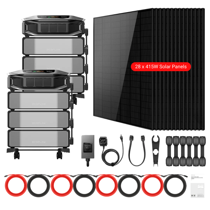 2 x EcoFlow DELTA Pro Ultra X Inverter + Batteries + 415W Solar Panels