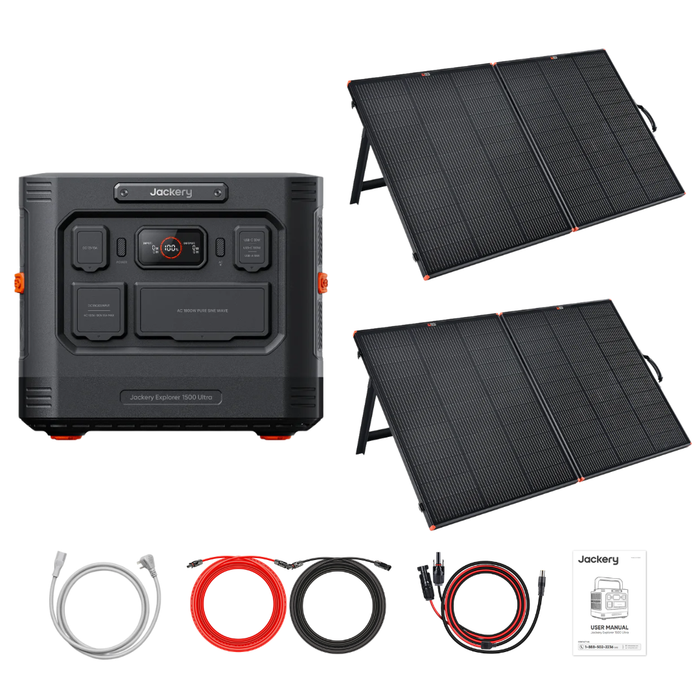 Jackery Explorer 1500 Ultra + Custom Solar Panels Kits