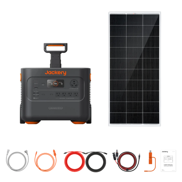 Jackery Explorer 2000 Plus Portable Power Station + Custom Solar Panel Bundle Option