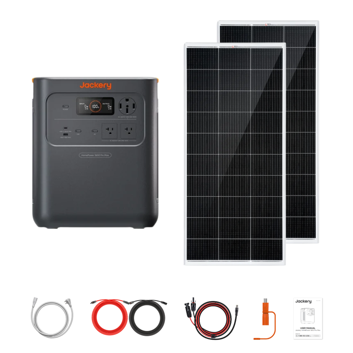 Jackery HomePower 3600 Pro Max Portable Power Station + Custom Solar Panel Bundle Option