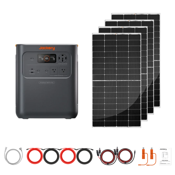 Jackery HomePower 3600 Pro Max Portable Power Station + Custom Solar Panel Bundle Option