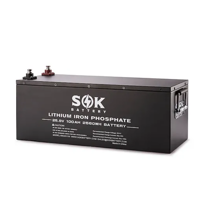 SOK Battery 24V 100Ah LiFePO4 Battery
