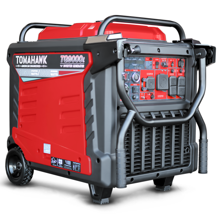 Tomahawk Power 10,500 Watt Inverter Generator Electric Start Super Quiet Portable Gas Power Professional Use