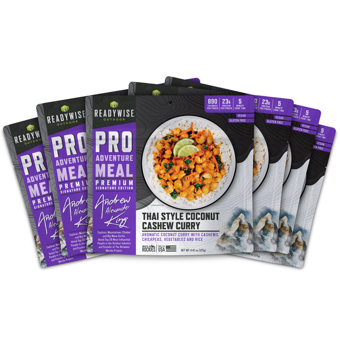 ReadyWise 6-Pack Pro Adventure Meal Thai Coconut Cashew Curry