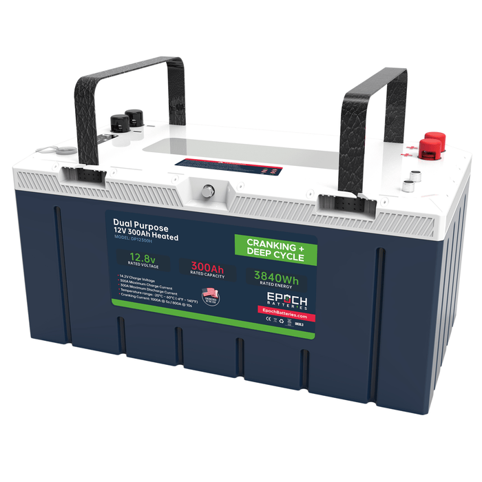 Epoch Batteries 12V 300Ah Cranking & Deep Cycle Lithium Battery (Dual Purpose) - Off Grid Stores