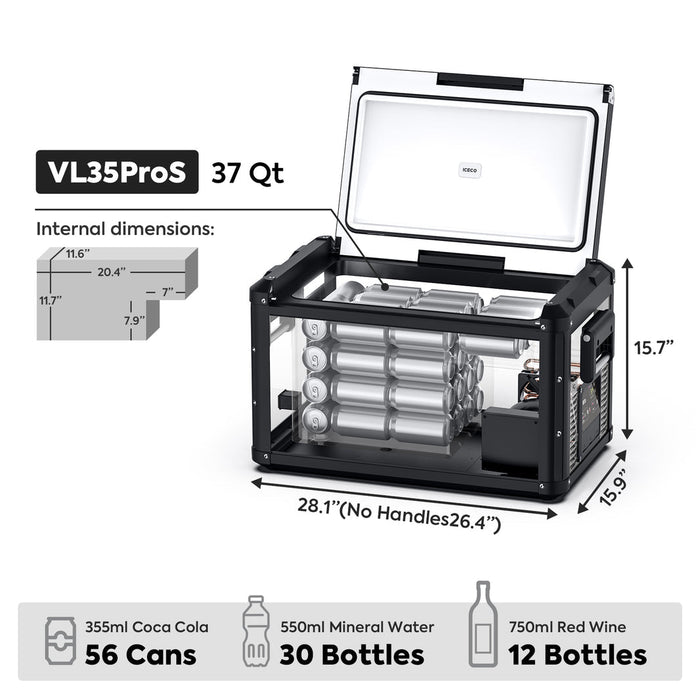 ICECO VL35ProS 35L Single Zone Portable Fridge Freezer