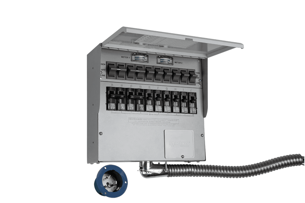 Anker 10 - Circuit Manual Transfer Switch (120V/240V, 30 Amp, 10 - Circuit Transfer Switch + Cable, For F3800 Plus & 2 × F3000) - Off Grid Stores