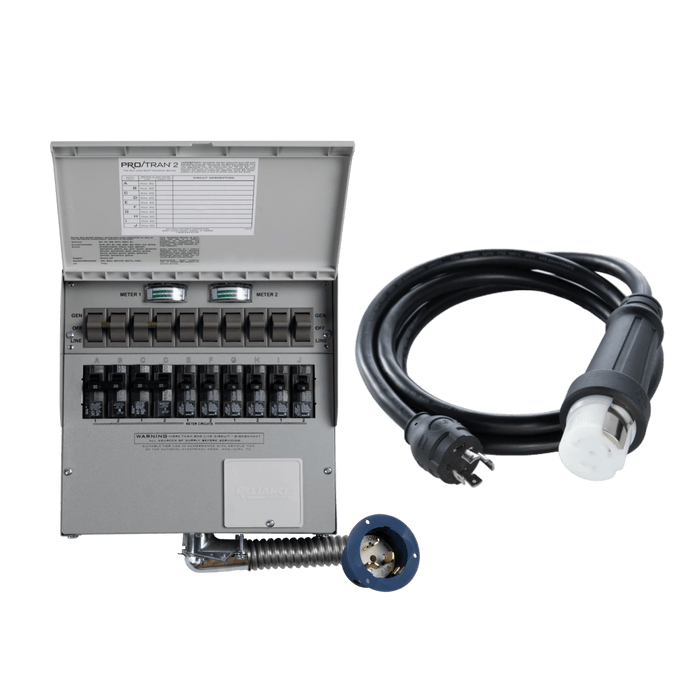 Anker 10 - Circuit Manual Transfer Switch (120V/240V, 30 Amp, 10 - Circuit Transfer Switch + Cable, For F3800 Plus & 2 × F3000) - Off Grid Stores