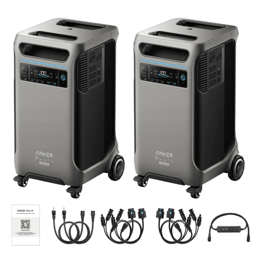 Anker SOLIX 2 x F3800 Plus Portable Power Station + Double Power Hub - Off Grid Stores