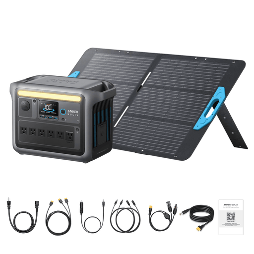 Anker SOLIX C1000X Solar Generator + 100W Solar Panel - Off Grid Stores